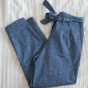 High waisted paperbag pants